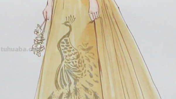 古代嫁衣怎么画