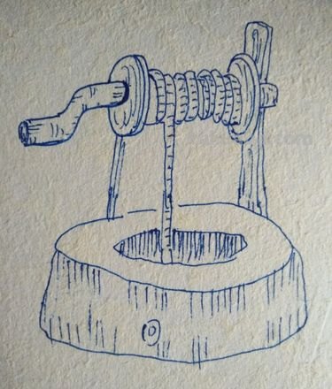 一口井要怎么画简笔画 简笔画水井口的画法?