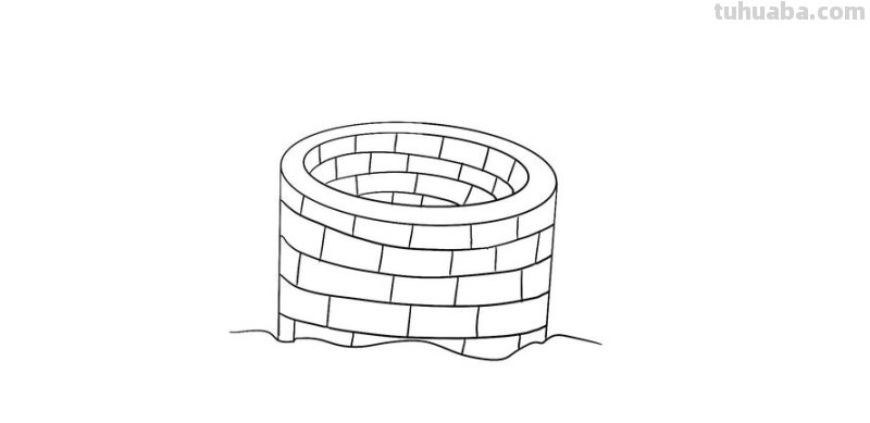一口井要怎么画简笔画 简笔画水井口的画法?