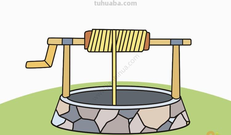 一口井要怎么画简笔画 简笔画水井口的画法?