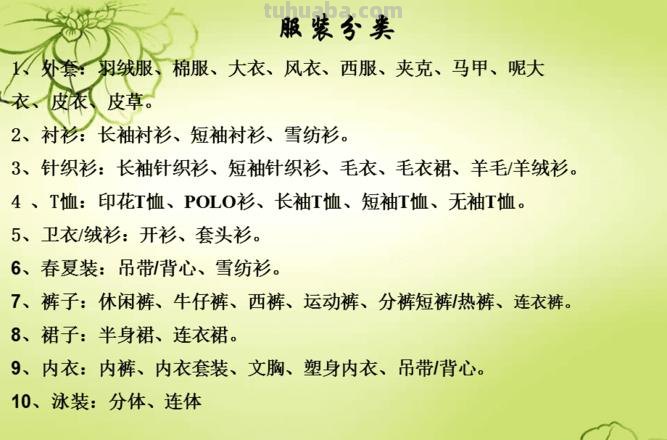 服饰 服饰包括哪些品类