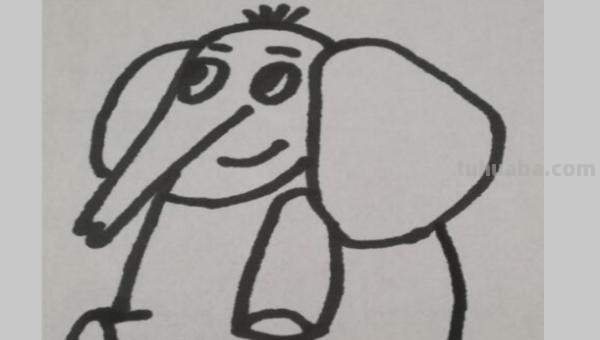 一头大象怎么画简笔画 如何画大象的简笔画步骤？