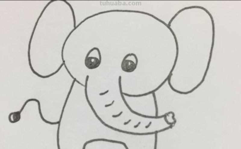 一头大象怎么画简笔画 如何画大象的简笔画步骤？