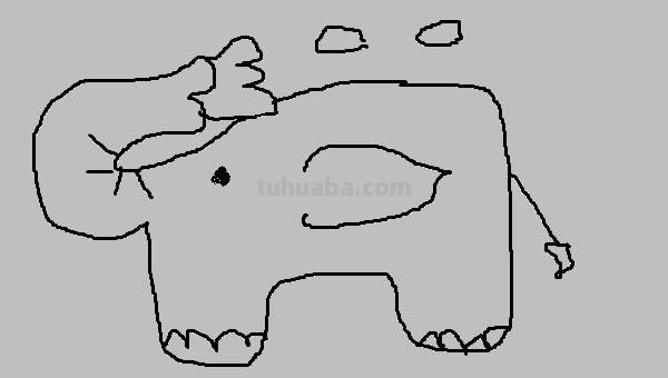 一头大象怎么画简笔画 如何画大象的简笔画步骤？
