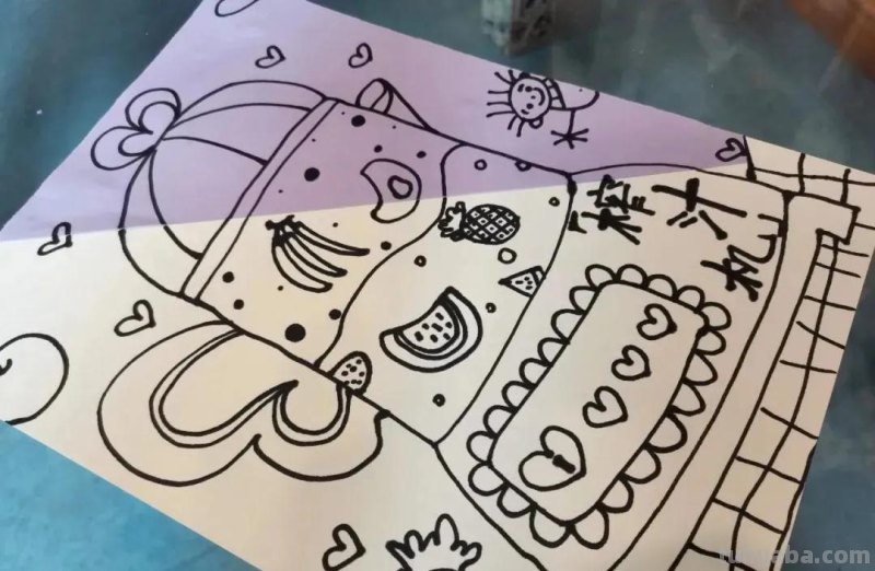 创意儿童画《榨汁机》