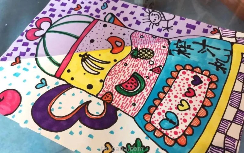 创意儿童画《榨汁机》