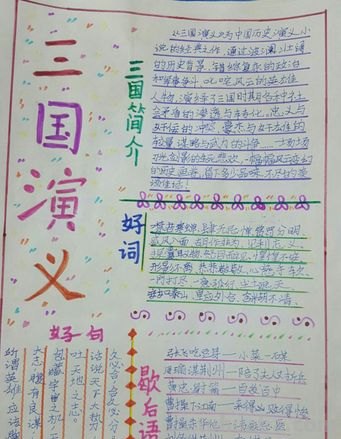 历史人物故事读书卡怎么写 三国演义读书卡内容怎么写?