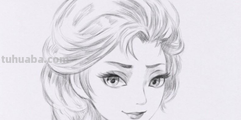 美丽的艾莎公主怎么画