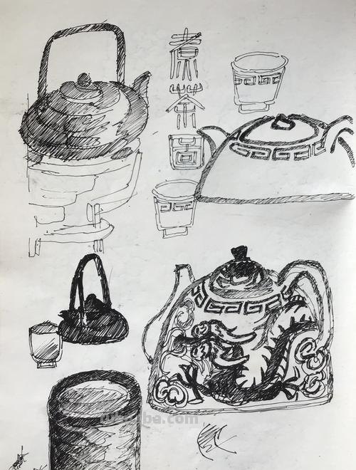 茶壶速写画技巧 怎样画漂亮简单的茶壶？