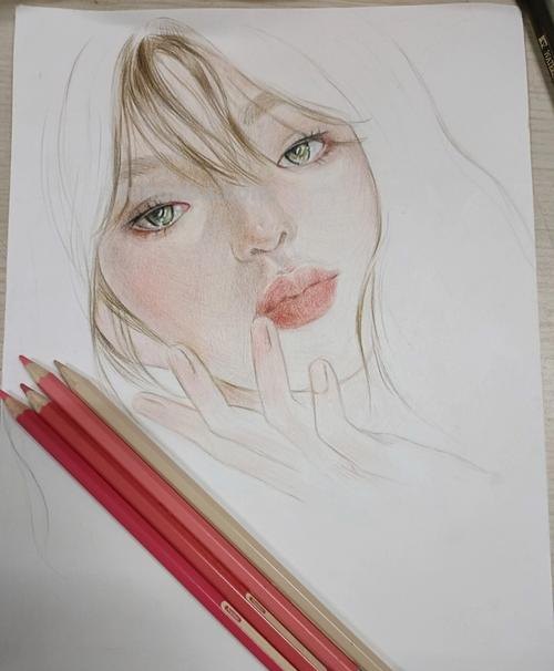 怎么用彩铅画美女脸 彩铅画人脸构图顺序?