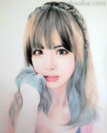 怎么用彩铅画美女脸 彩铅画人脸构图顺序?