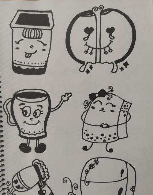 萌萌的居家生活简笔画，好可爱，好喜欢