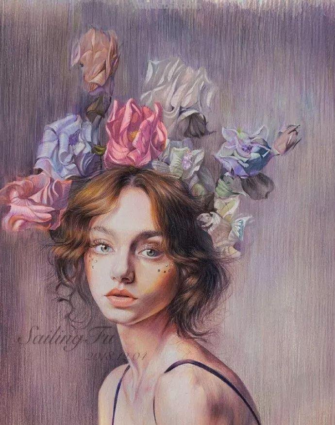 彩铅、水彩、色粉笔，这些绘画工具在他手里，居然能有……