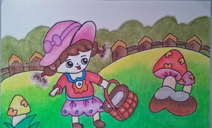 怎么简笔画药 简笔画采蘑菇的小姑娘是怎么画的？