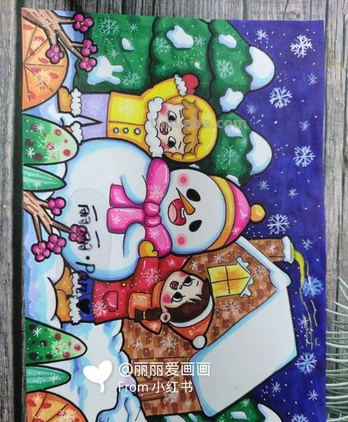 冬天下雪儿童画 冬天下雪儿童画教程