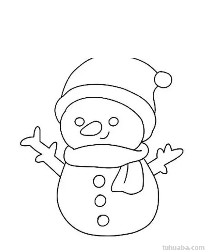 儿童画雪人的画法