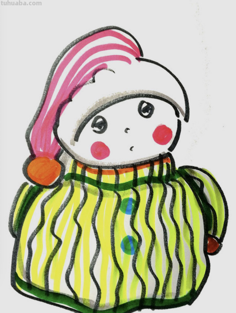 儿童画雪人的画法