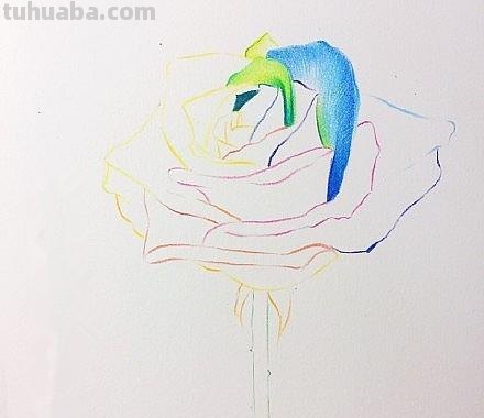 怎么画彩铅玫瑰打型 彩铅画玫瑰花教程？