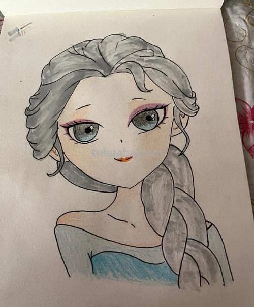 艾莎加冕彩铅怎么画 艾莎公主怎样画？