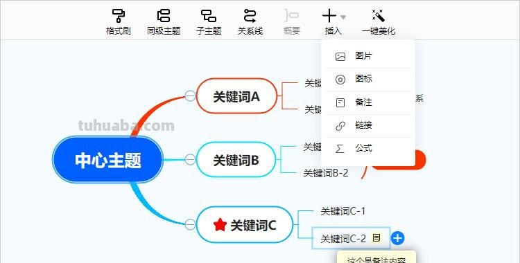 思维导图的文字怎么画 思维导图怎么在横线添加文字？