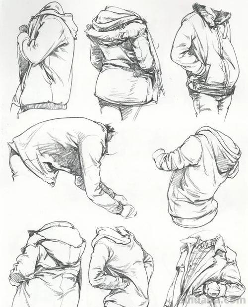 穿衣女速写 速写默写画服装技巧?