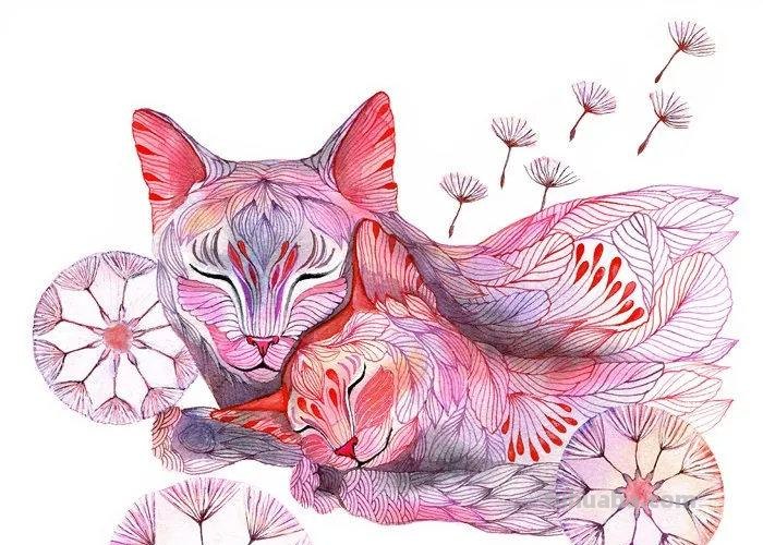 这么独特有创意的动物水彩画，你肯定没见过