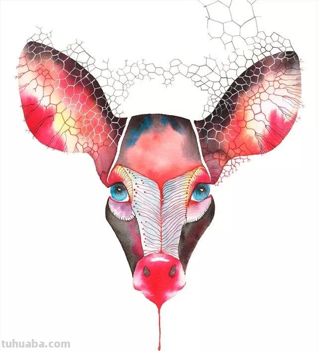 这么独特有创意的动物水彩画，你肯定没见过