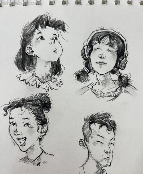 头部速写小孩 速写人物头部画法？