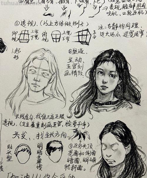 头部速写小孩 速写人物头部画法？