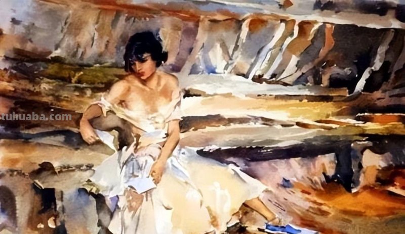 让人一见倾心的女人体水彩画︱世界顶尖大师威廉·拉塞尔的作品