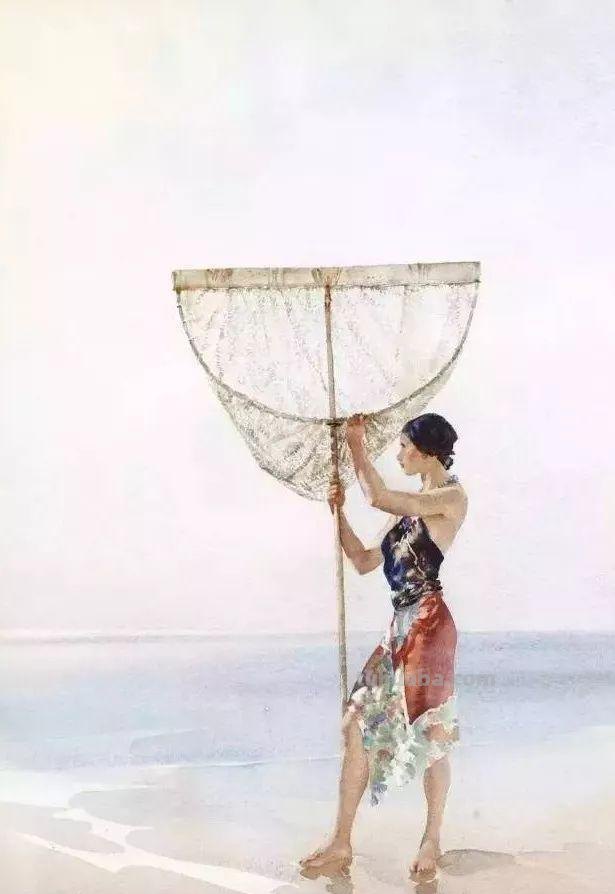 让人一见倾心的女人体水彩画︱世界顶尖大师威廉·拉塞尔的作品