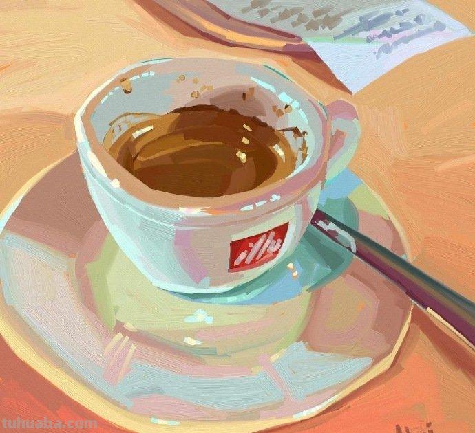 漂亮柔和色彩的水彩插画