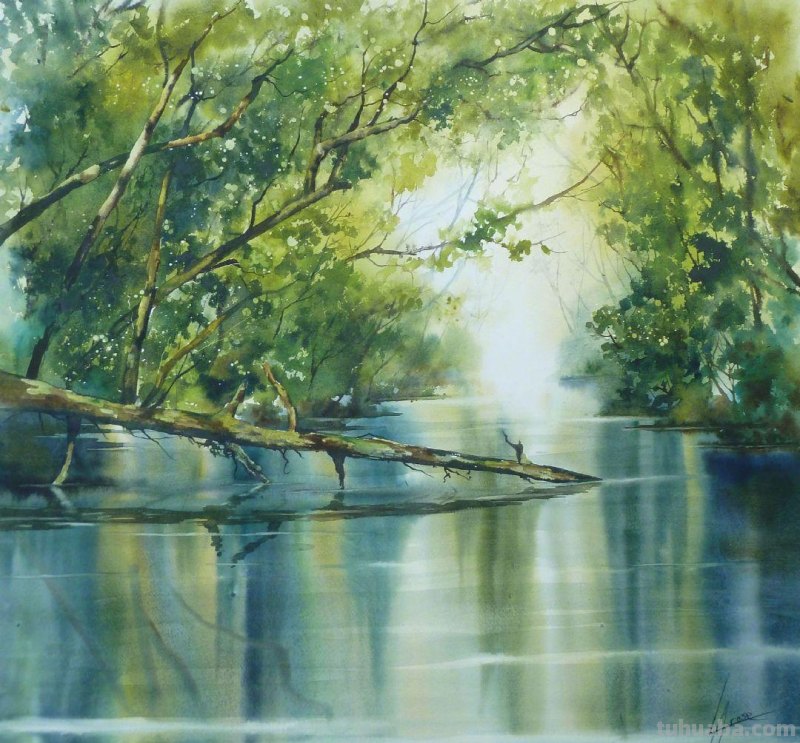 一组水彩绘画作品~　插画师 Kanta Har作品分享
