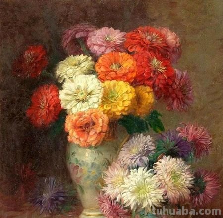 比利时画家Julien Stappers（1875-1960）花卉静物画
