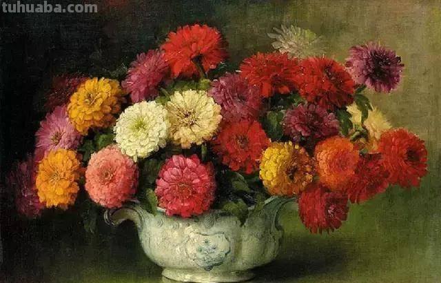 比利时画家Julien Stappers（1875-1960）花卉静物画