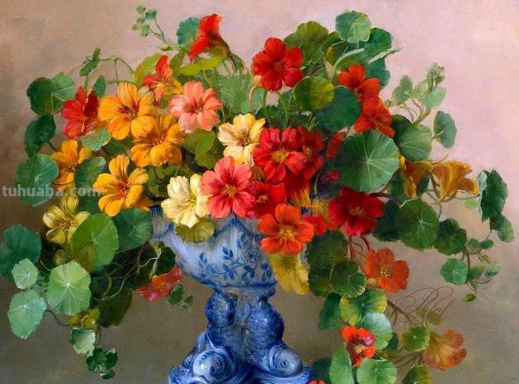 比利时画家Julien Stappers（1875-1960）花卉静物画