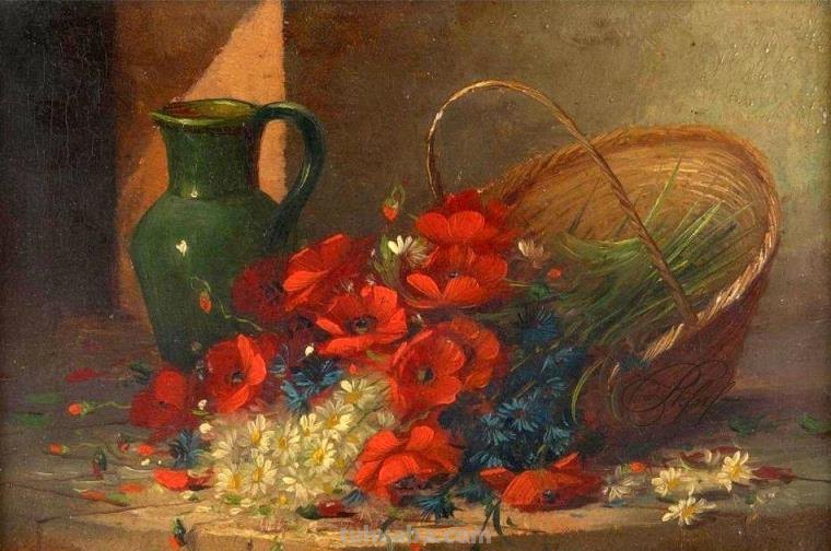 比利时画家Julien Stappers（1875-1960）花卉静物画