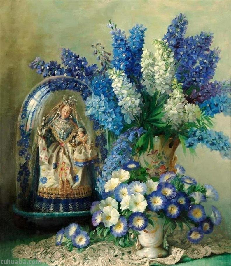 比利时画家Julien Stappers（1875-1960）花卉静物画