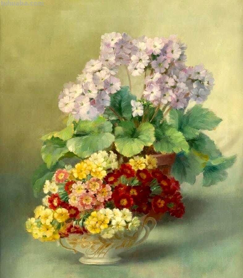 比利时画家Julien Stappers（1875-1960）花卉静物画