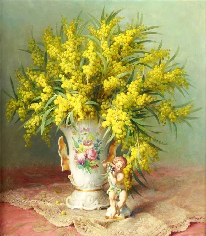 比利时画家Julien Stappers（1875-1960）花卉静物画