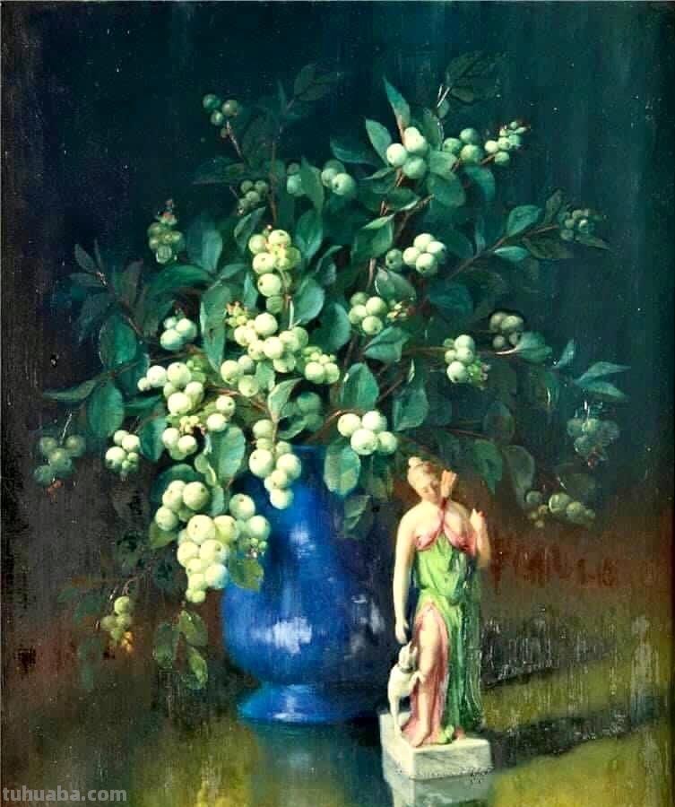 比利时画家Julien Stappers（1875-1960）花卉静物画