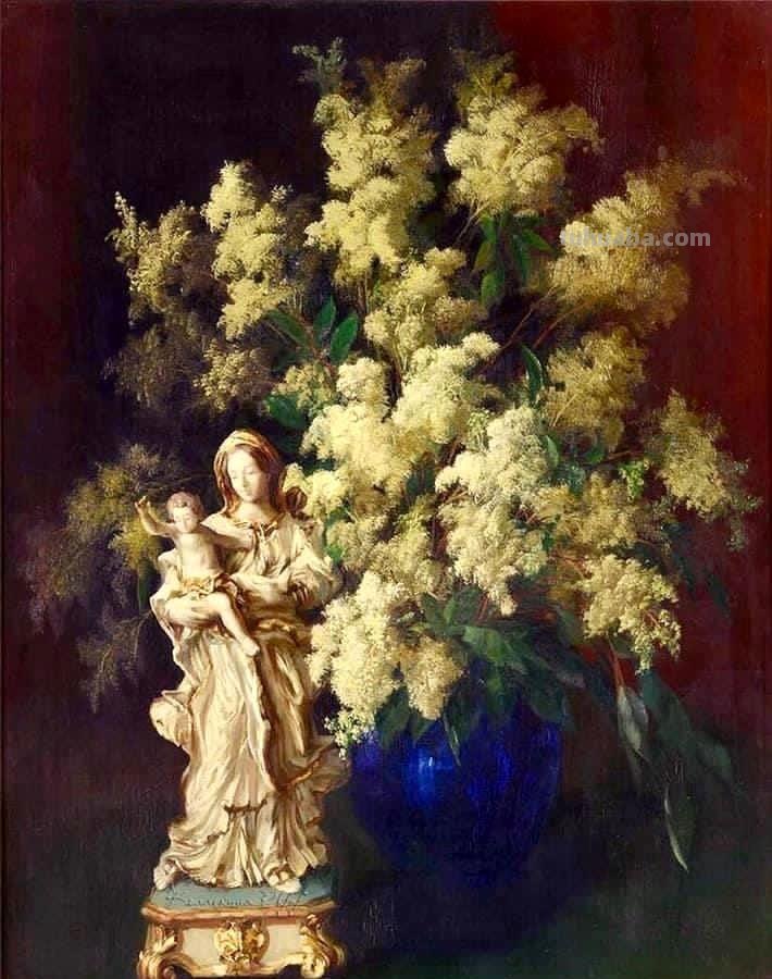 比利时画家Julien Stappers（1875-1960）花卉静物画