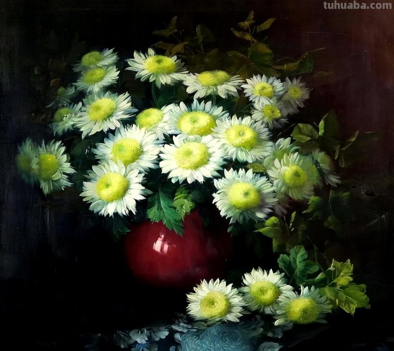 比利时画家Julien Stappers（1875-1960）花卉静物画