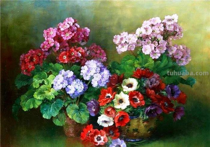 比利时画家Julien Stappers（1875-1960）花卉静物画