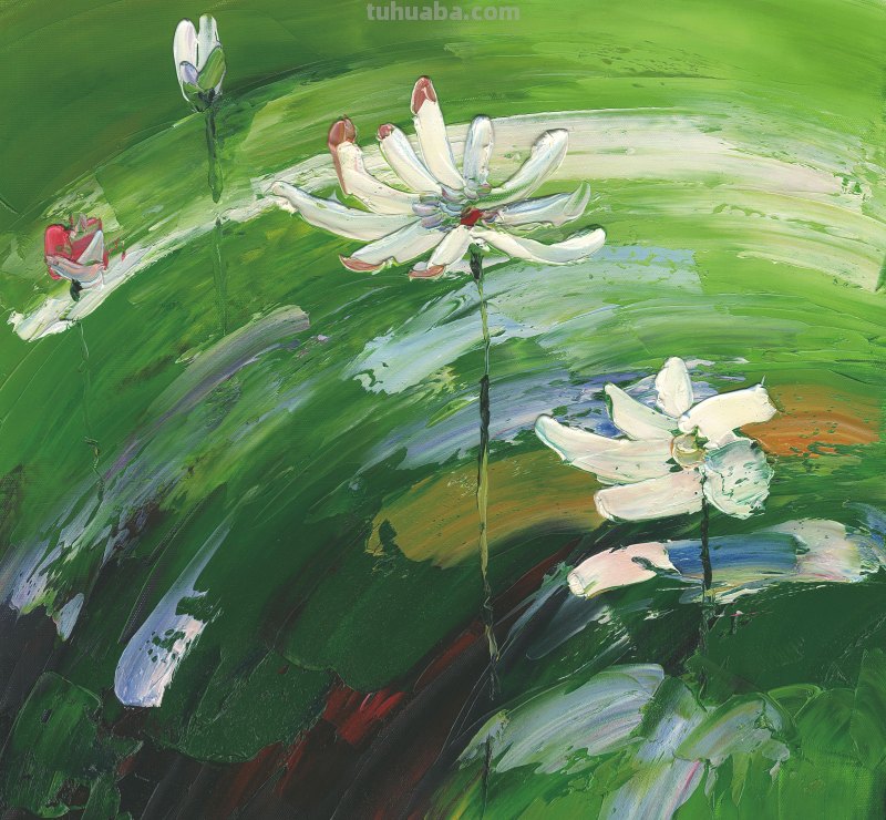 一组很不错的静物花卉油画