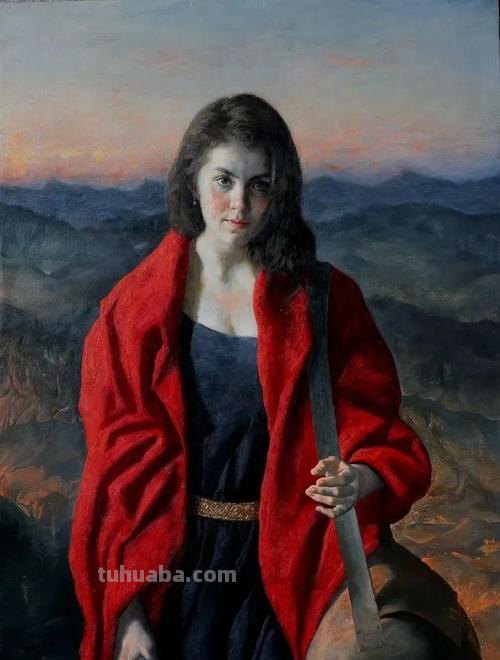 俄罗斯画家阿勒森笔下的少女出浴油画人体油画作品欣赏