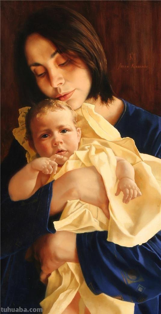 俄罗斯画家阿勒森笔下的少女出浴油画人体油画作品欣赏