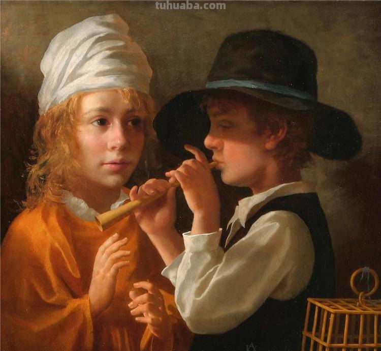 俄罗斯画家阿勒森笔下的少女出浴油画人体油画作品欣赏