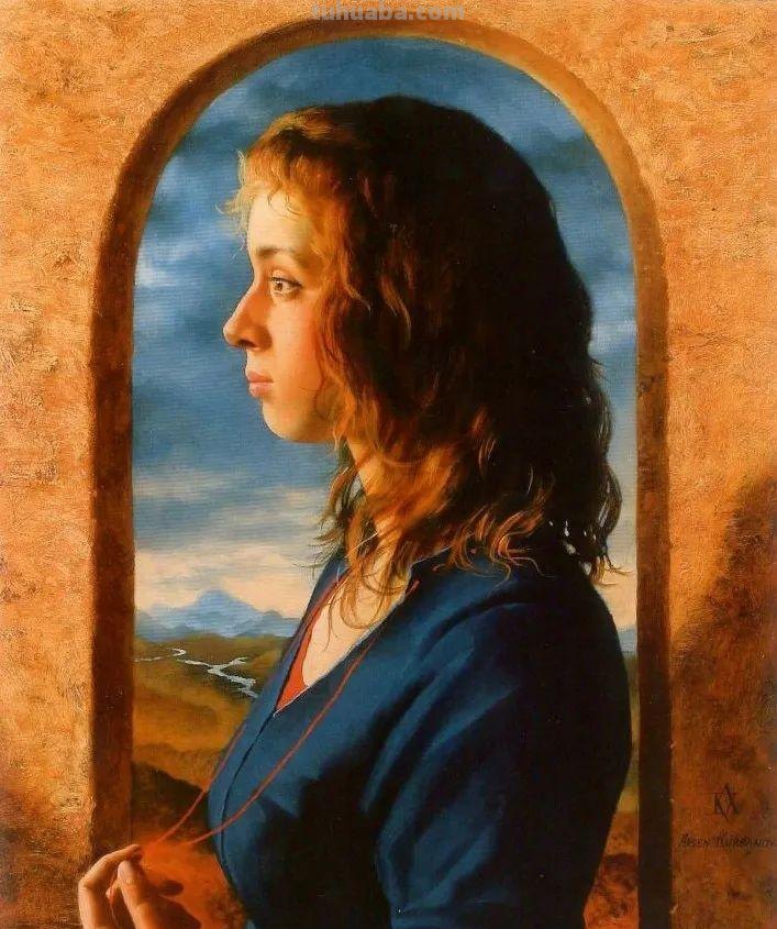 俄罗斯画家阿勒森笔下的少女出浴油画人体油画作品欣赏