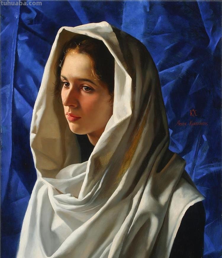 俄罗斯画家阿勒森笔下的少女出浴油画人体油画作品欣赏